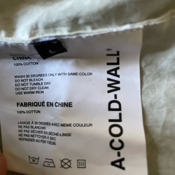 A Cold Wall Painted Gray Fade Out Field Jacket Men's Size Large New See Descrip. - Picture 16 of 16